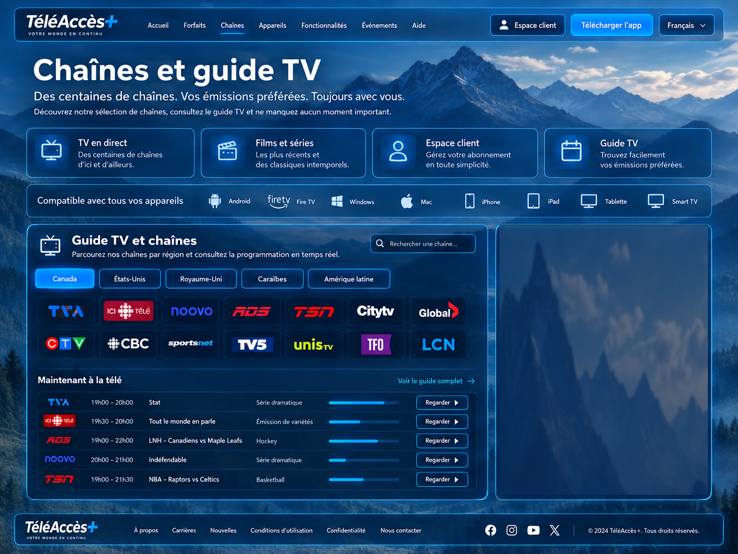 TéléAccès+ — Chaînes et Guide TV