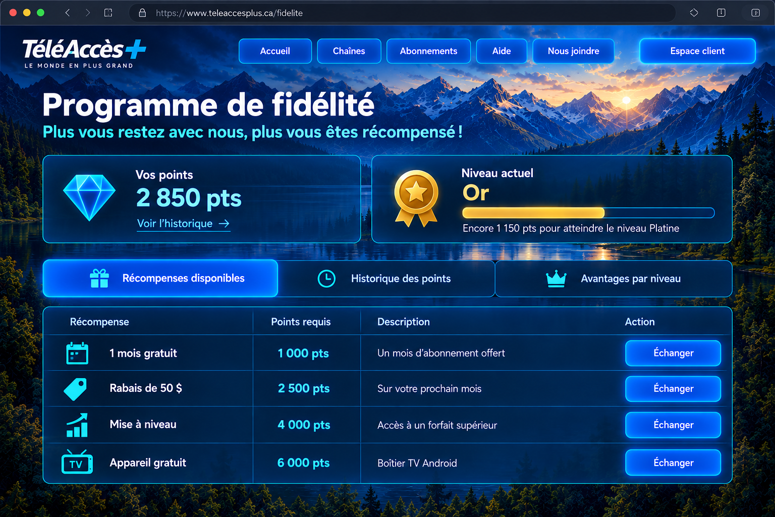 Programme de fidélité