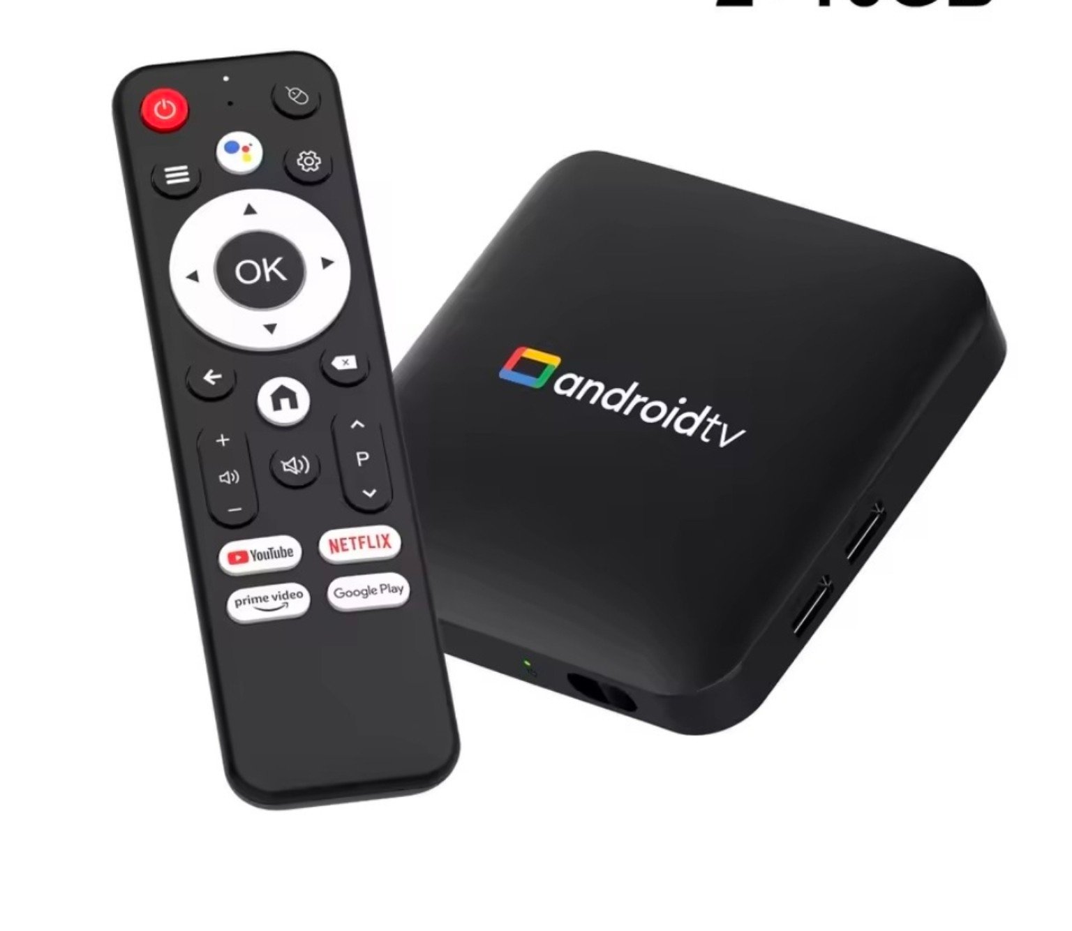 Boîtier Android TV avec télécommande
